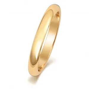 Wedding Band 18K D Shape 2.5mm-1.7 Wedding  Ring WQ102H/I