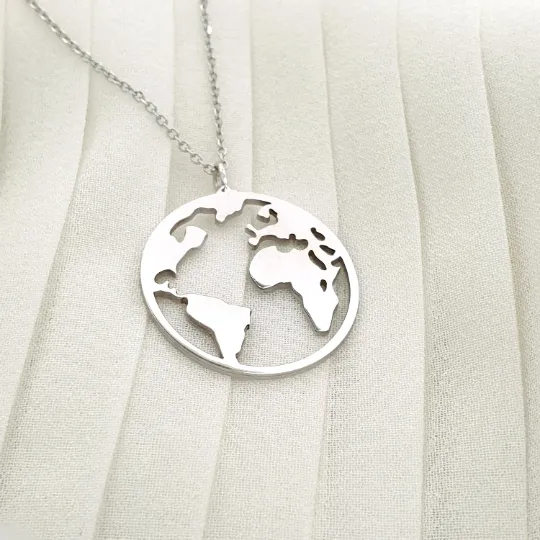 World necklace solid gold