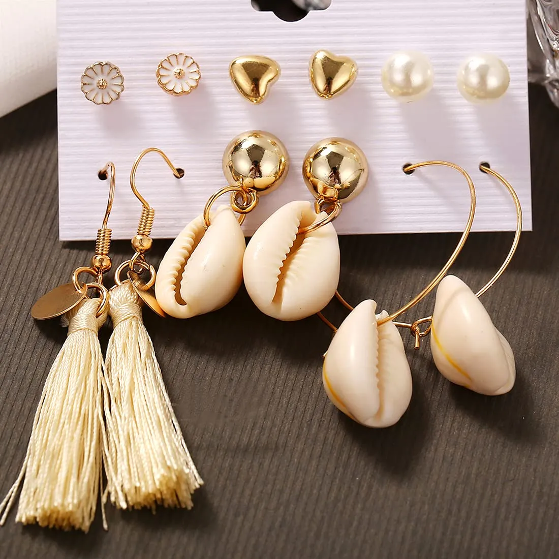 Yellow Chimes Latest Fashion Gold Plated Geometric Design Dangle Earrings for Women and Girls (Design 9)